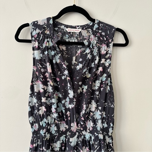 REBECCA Taylor-Floral Silk Blend Midi Dress (Size:4) - Picture 3 of 15
